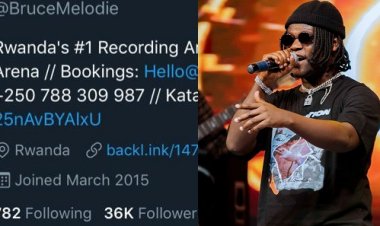 Bruce Melodie ayoboye urutonde rw’abakurikirwa kuri Twitter
