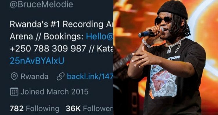Bruce Melodie ayoboye urutonde rw’abakurikirwa kuri Twitter