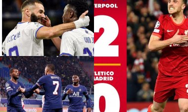 Uefa Champions League 2021: Liverpool yongeye gutanga gasopo naho Real Madrid ikomeza ishimangira