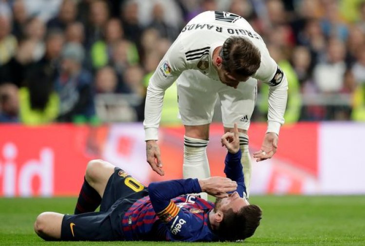 Sergio Ramos akubita Casemiro amuziza ko avunnye Lionel Messi