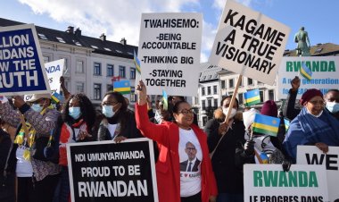 Perezida Paul Kagame yakiriwe n’imbaga nyamwinshi y’abanyarwanda baba mu Bubiligi