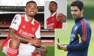 Gabriel Jesus yageneye ubutumwa Mikel Arteta nyuma yo kwerekanwa muri Arsenal