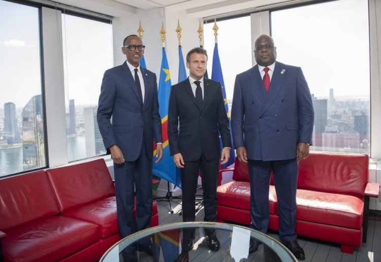 USA: Kagame , Tshisekedi na Macron bagiranye ibiganiro