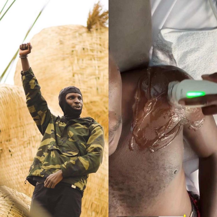 Amafoto: Ish Kevin umaze iminsi yaravunitse ari koroherwa