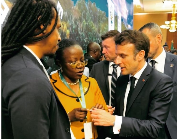 Umukunzi wa Miss Naomie yaganiriye na Perezida  Emmanuel Macron