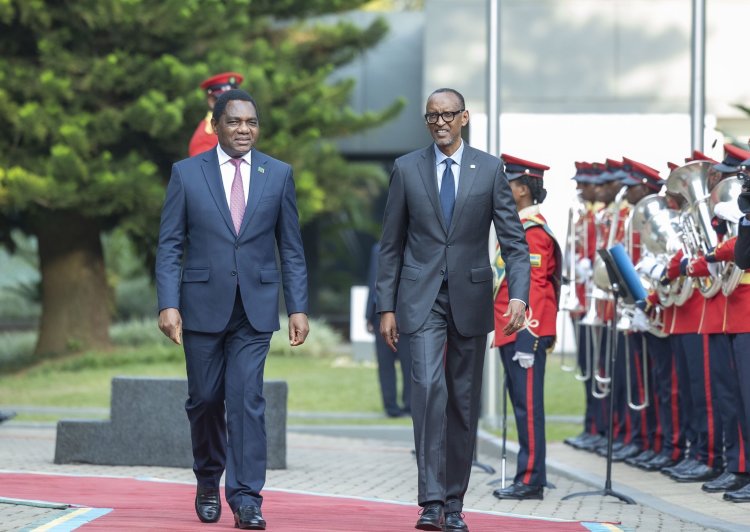 Perezida Kagame yakiriye mugenzi we wa Zambia
