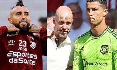 Arturo Vidal yibasiye Erik Ten Hag utoza Manchester United