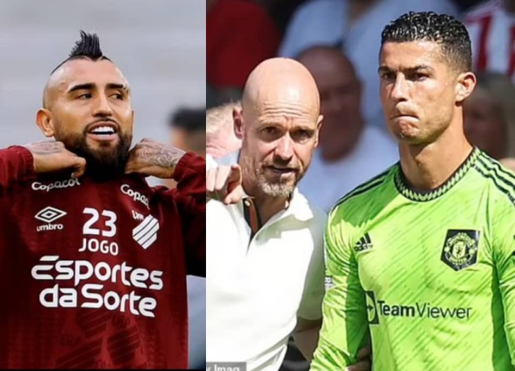 Arturo Vidal yibasiye Erik Ten Hag utoza Manchester United