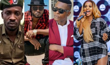 Cindy yarambaraye imbere ya Bobi Wine anaca bugufi imbere y'abarimo Jose Chameleone