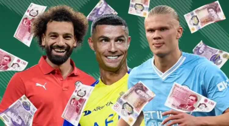 Ronaldo ayoboye abakinnyi 10 binjiza agatubutse