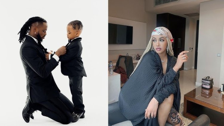 Umwana wa Diamond na Tanasha yagiye kwigana na bakuru be-Videwo