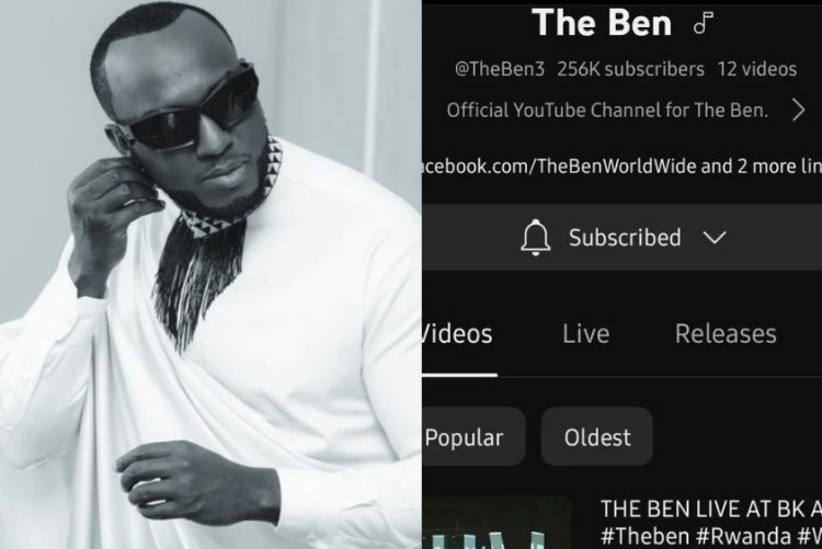 Indirimbo "Ni Forever" ya The Ben yasibwe kuri YouTube kubera ideni