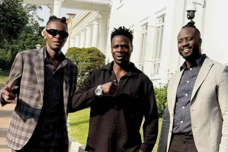 Perezida Museveni yakiriye abarimo Bebe Cool na Jose Chameleone mu biro bye