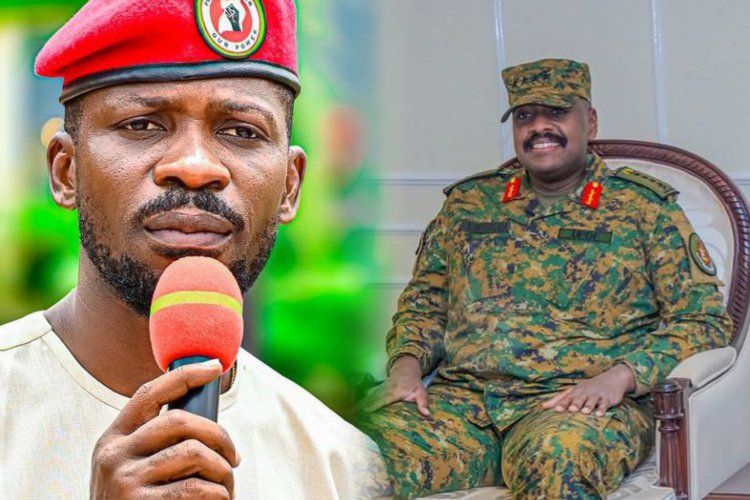 Bobi Wine yibasiye mu buryo bukomeye Gen. Muhoozi 