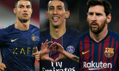 Ángel Di María yarikoroje ku mpaka za Cristiano Ronaldo na Messi